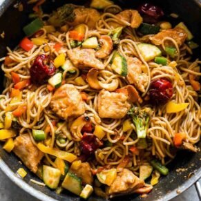 Cashew Gobi Noodles